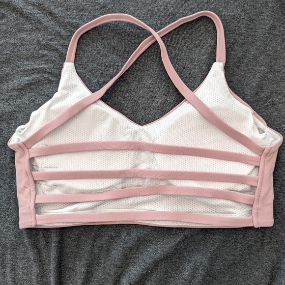 Kamo Fitness Iris Strappy Back Crop Sports Bra / Small / Dusty Rose - Picture 4 of 5